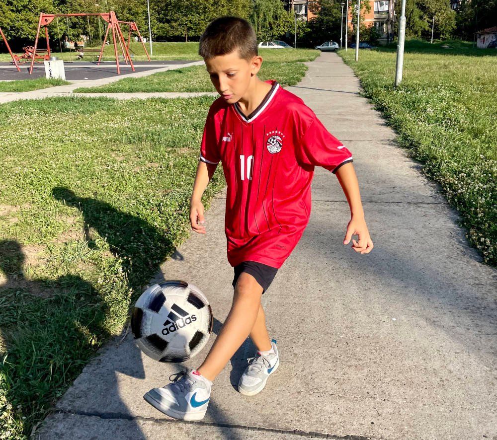 Bence with football