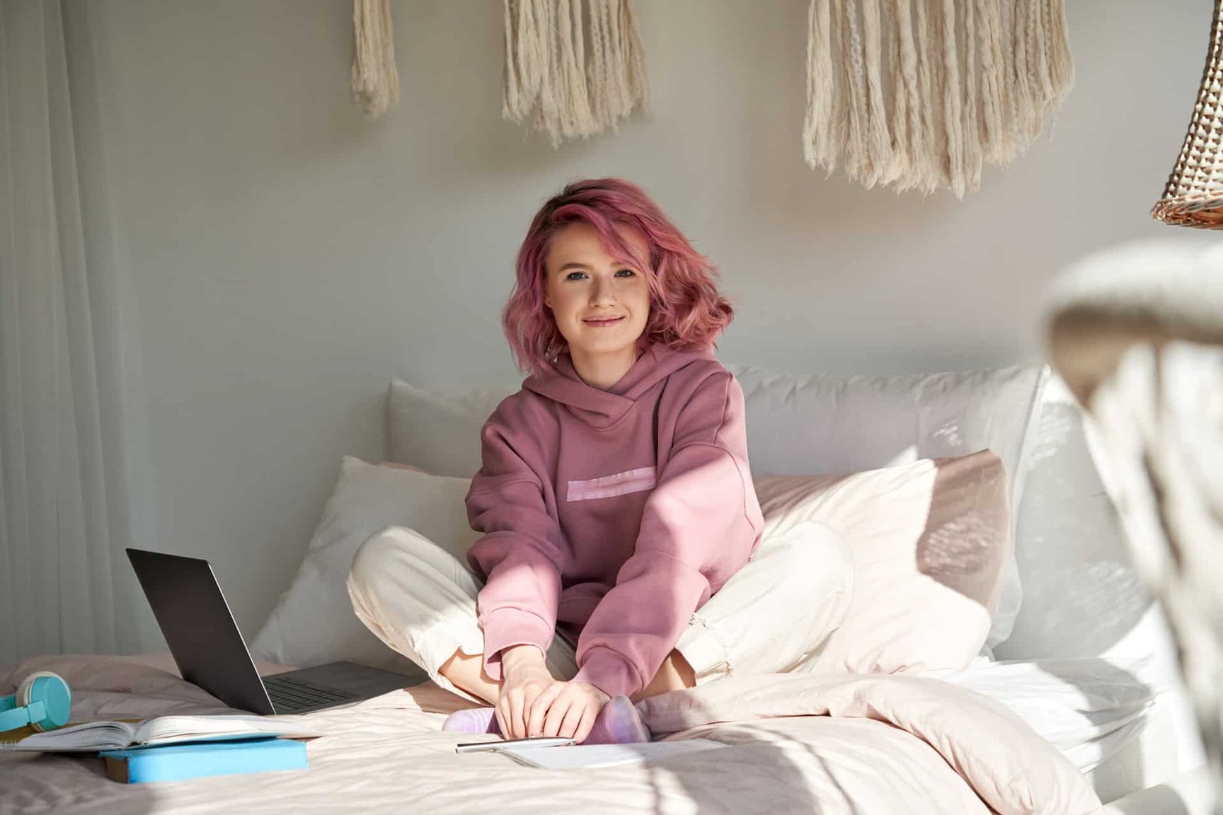 Online high school student virtual learning